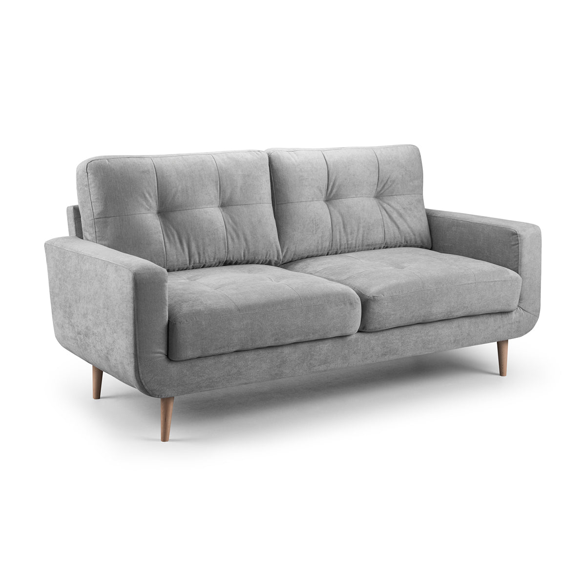 Fabric 3 Seater Sofa With Solid Wood Legs - Aurora