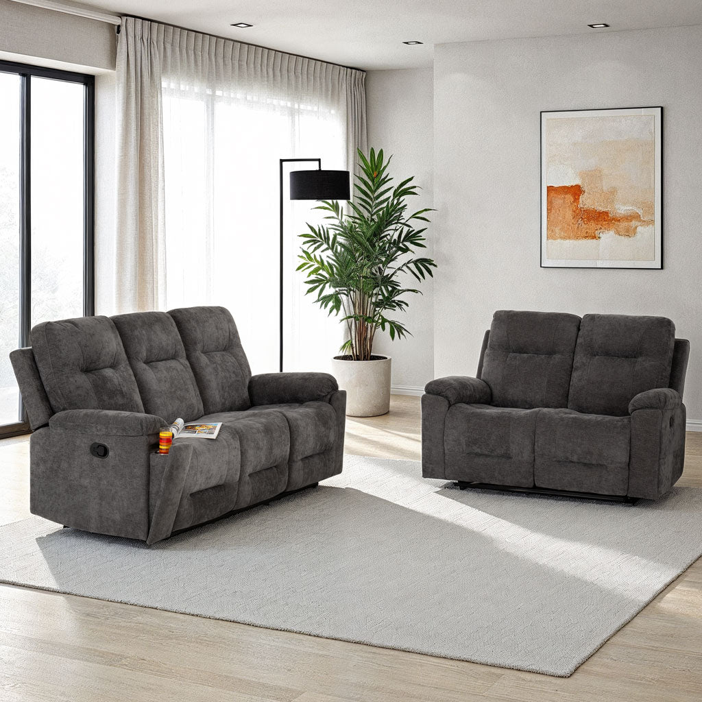 Fabric 3+2 Seater Recliner Sofa Set - Guildford
