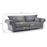 Fabric 4 Seater Sofa Fullback - Windsor
