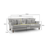 Fabric 4 Seater Sofa - Summer