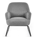 Fabric Accent Chair With Black Frame - Davos