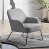 Fabric Accent Chair With Black Frame - Davos