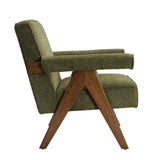 Fabric Accent Chair With Walnut Frame - Ember