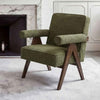 Fabric Accent Chair With Walnut Frame - Ember