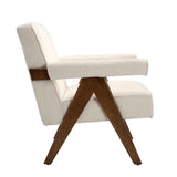 Fabric Accent Chair With Walnut Frame - Ember