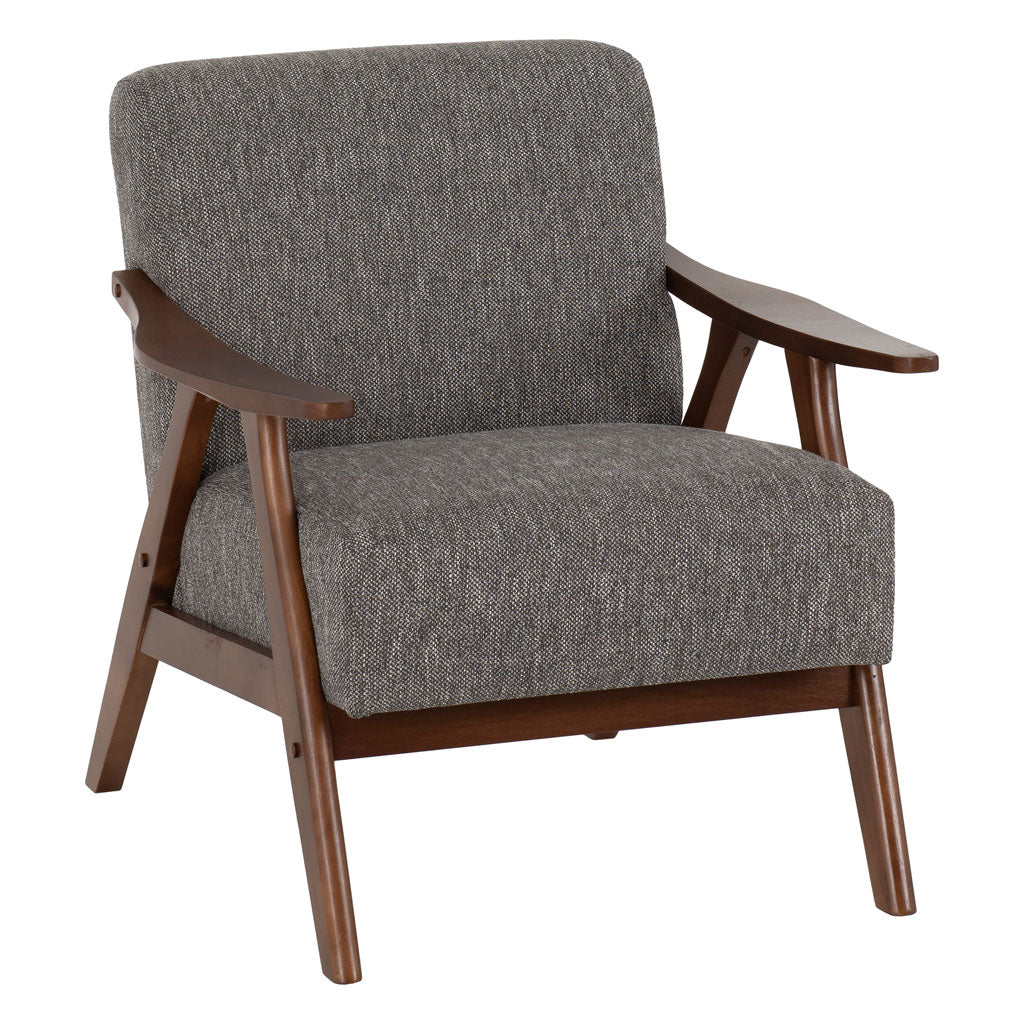 Fabric Accent Chair With Wooden Frame - Kendra