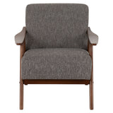 Fabric Accent Chair With Wooden Frame - Kendra