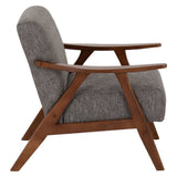 Fabric Accent Chair With Wooden Frame - Kendra