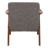 Fabric Accent Chair With Wooden Frame - Kendra