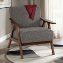 Fabric Accent Chair With Wooden Frame - Kendra