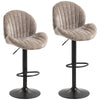 Fabric Adjustable Height Swivel Bar Stools Set Of 2 - Velmora