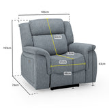 Fabric Armchair Electric Recliner - Linden