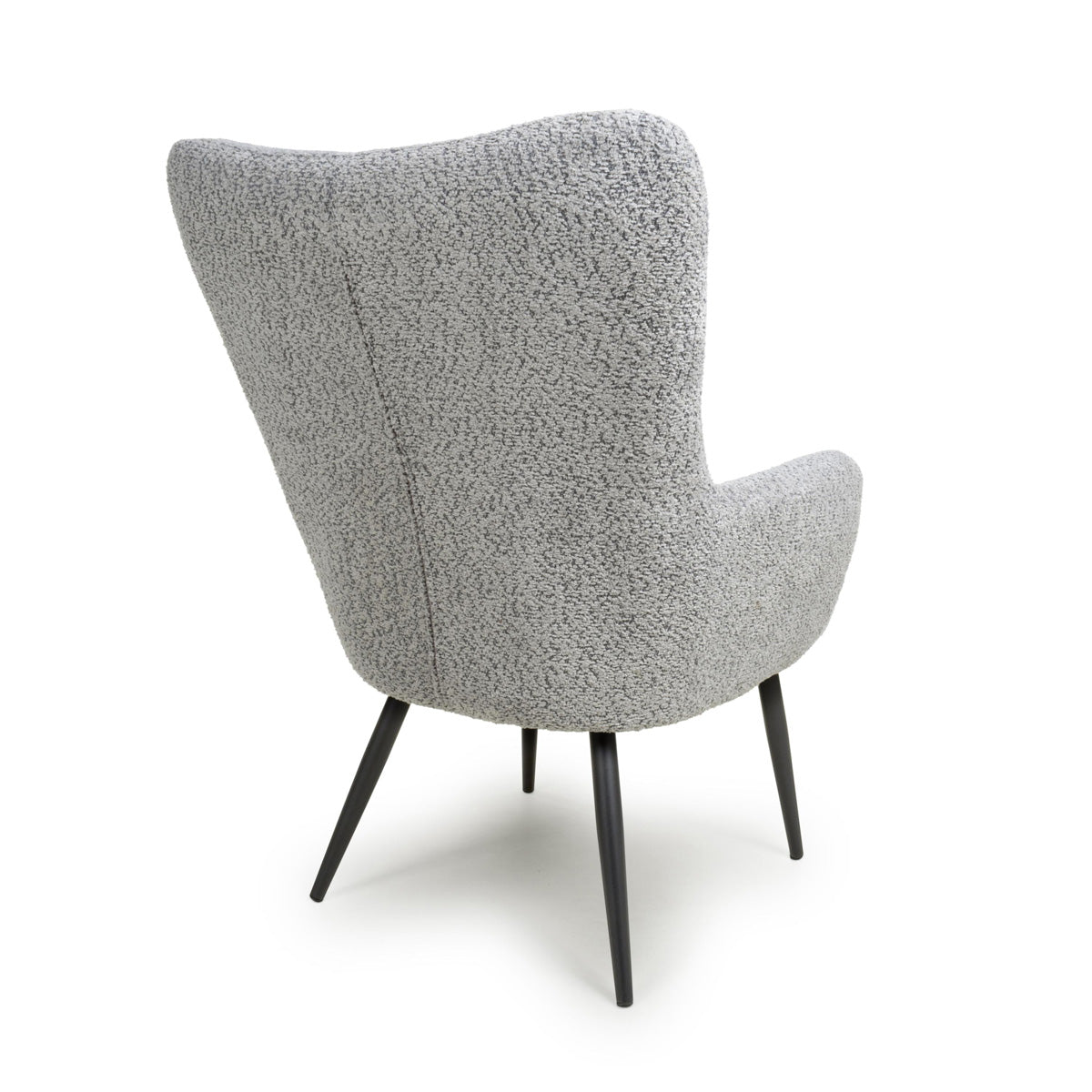 Fabric Armchair in Textured Chenille Effect - Bordeaux