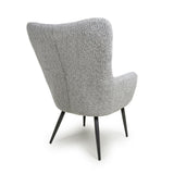 Fabric Armchair in Textured Chenille Effect - Bordeaux