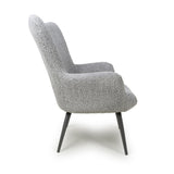 Fabric Armchair in Textured Chenille Effect - Bordeaux