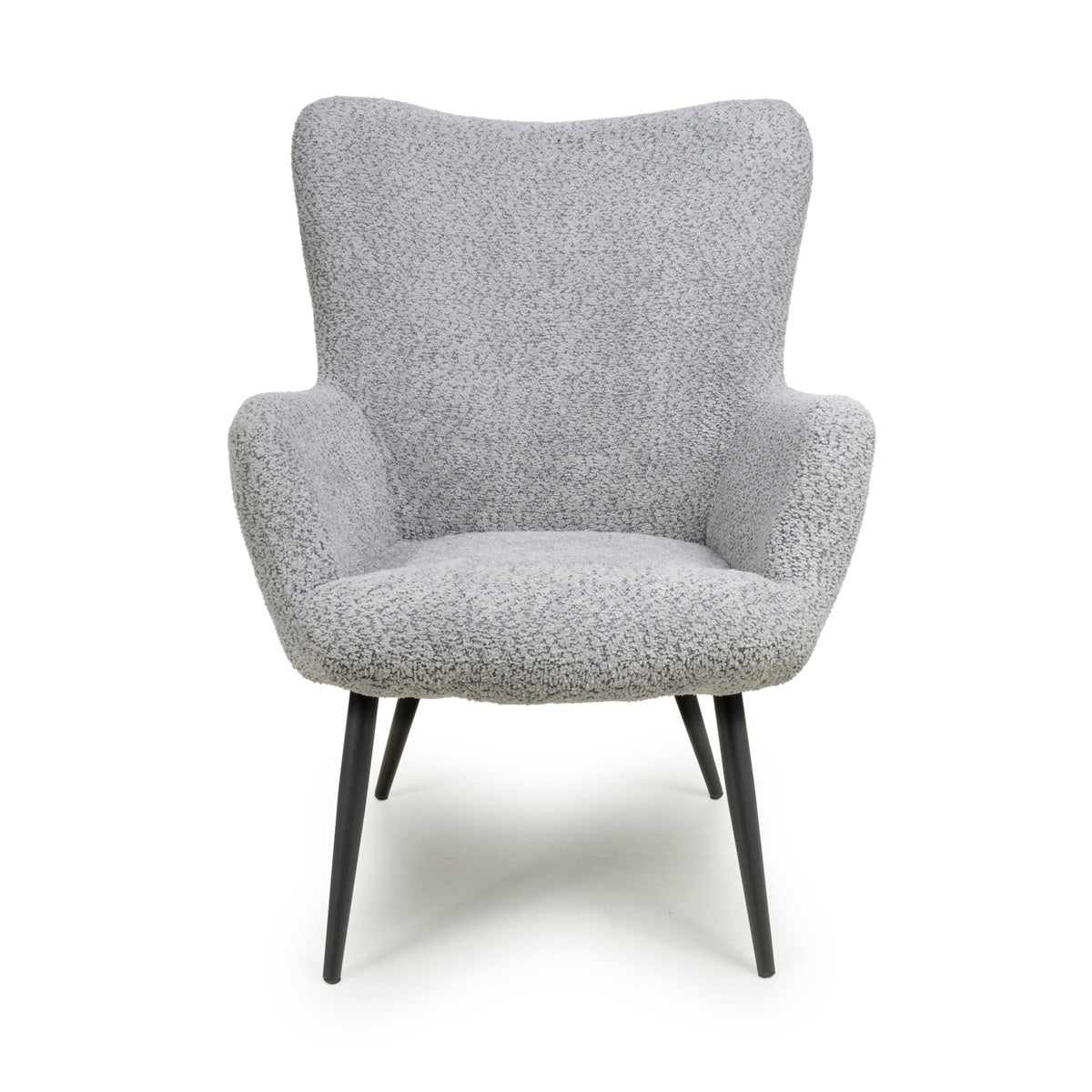 Fabric Armchair in Textured Chenille Effect - Bordeaux