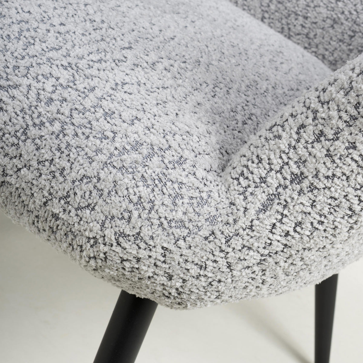 Fabric Armchair in Textured Chenille Effect - Bordeaux