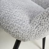 Fabric Armchair in Textured Chenille Effect - Bordeaux