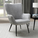 Fabric Armchair in Textured Chenille Effect - Bordeaux