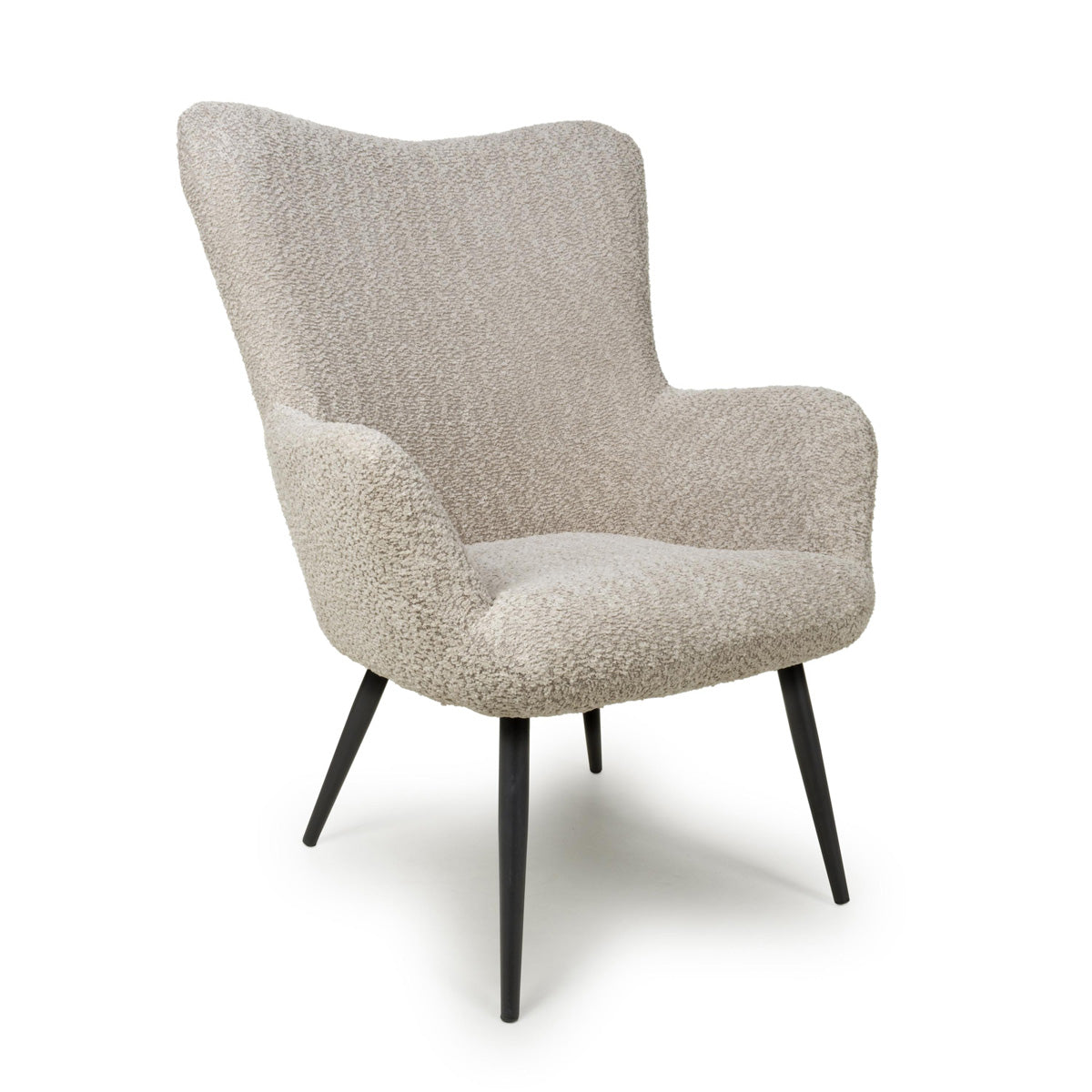 Fabric Armchair in Textured Chenille Effect - Bordeaux