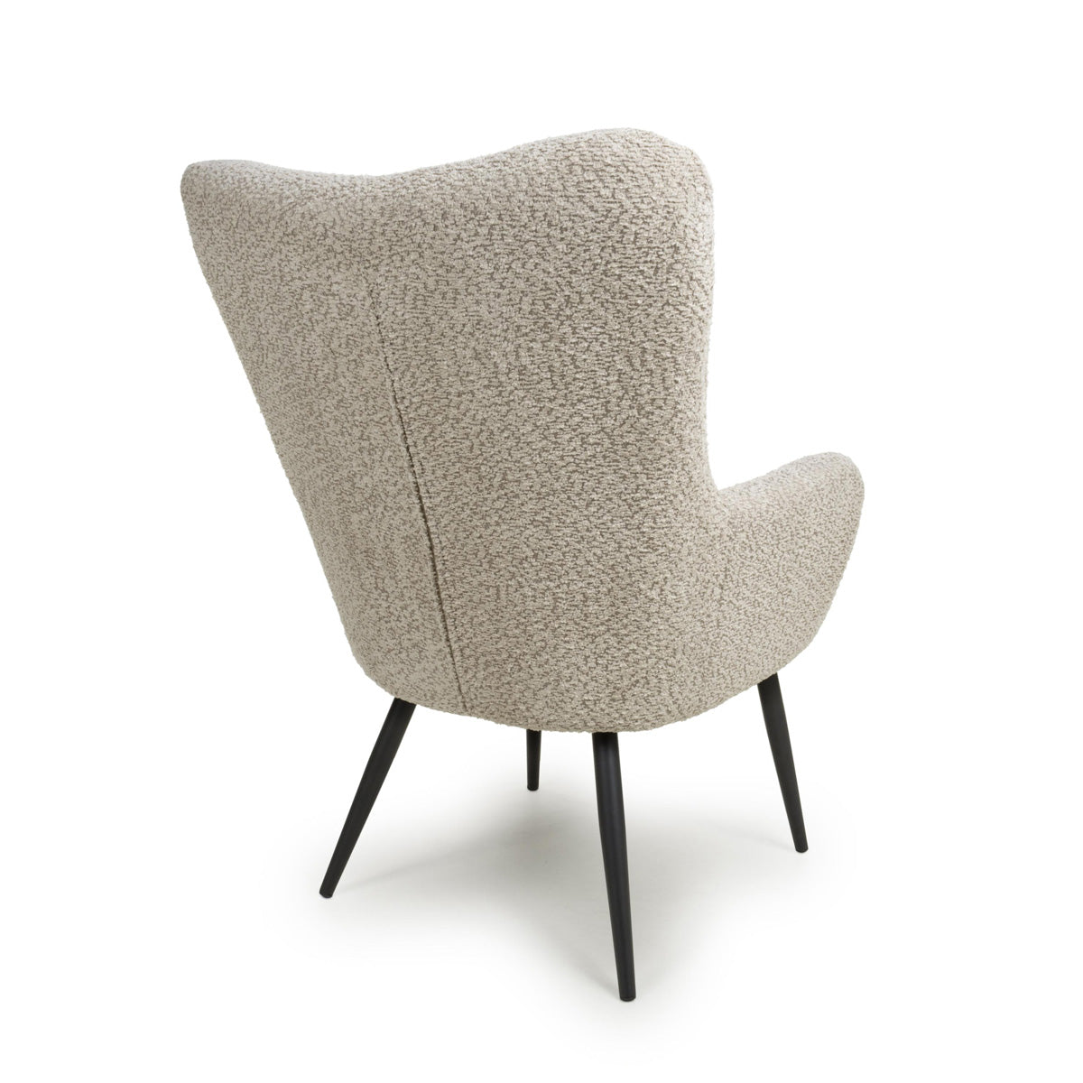 Fabric Armchair in Textured Chenille Effect - Bordeaux