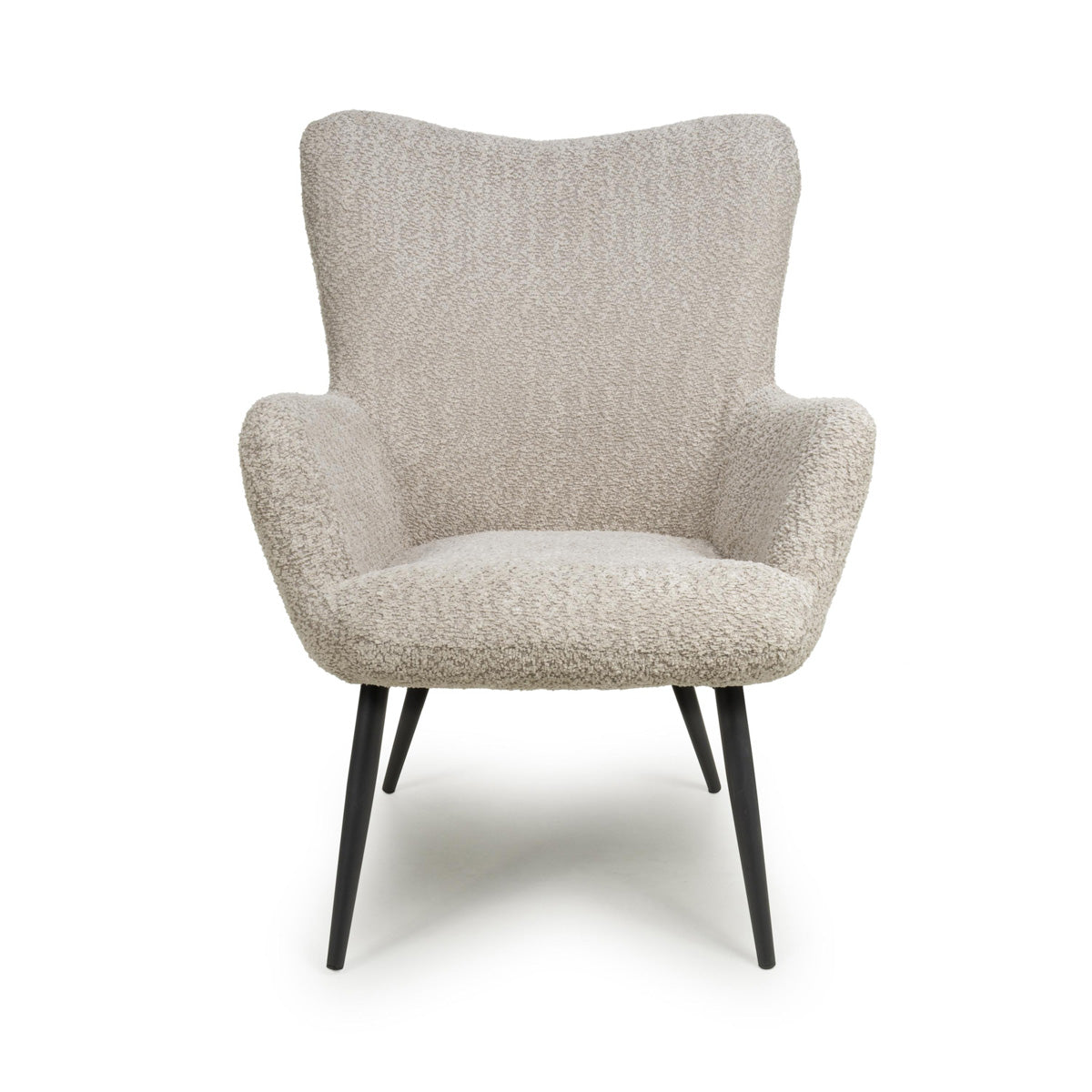 Fabric Armchair in Textured Chenille Effect - Bordeaux