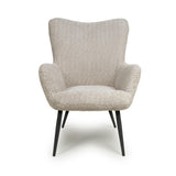 Fabric Armchair in Textured Chenille Effect - Bordeaux