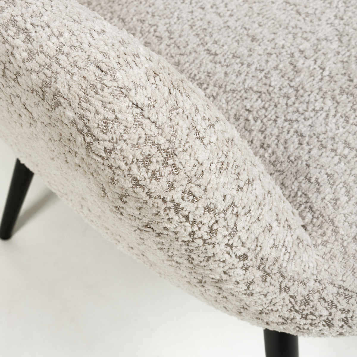 Fabric Armchair in Textured Chenille Effect - Bordeaux