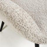 Fabric Armchair in Textured Chenille Effect - Bordeaux
