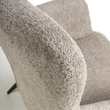 Fabric Armchair in Textured Chenille Effect - Bordeaux