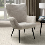 Fabric Armchair in Textured Chenille Effect - Bordeaux