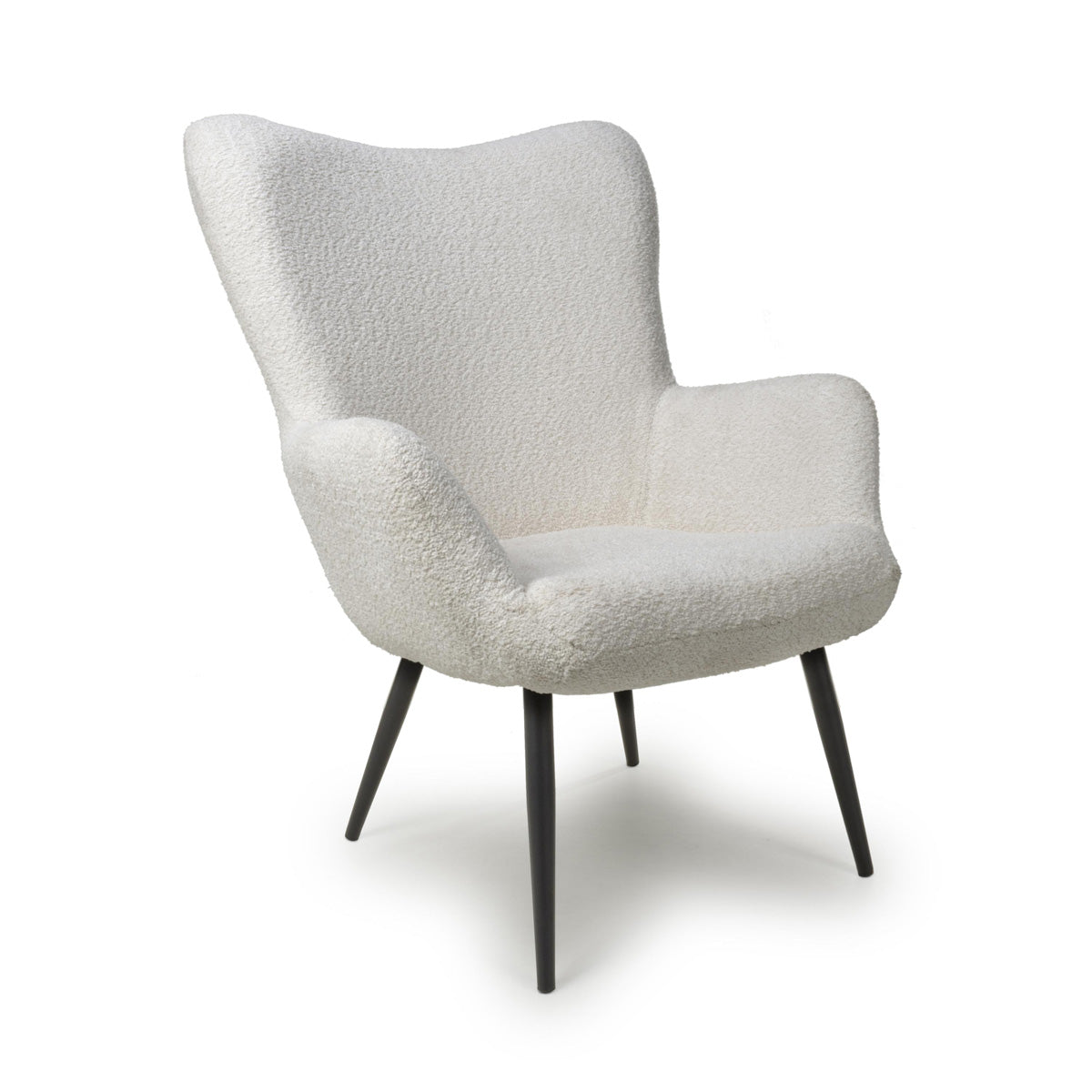 Fabric Armchair in Textured Chenille Effect - Bordeaux