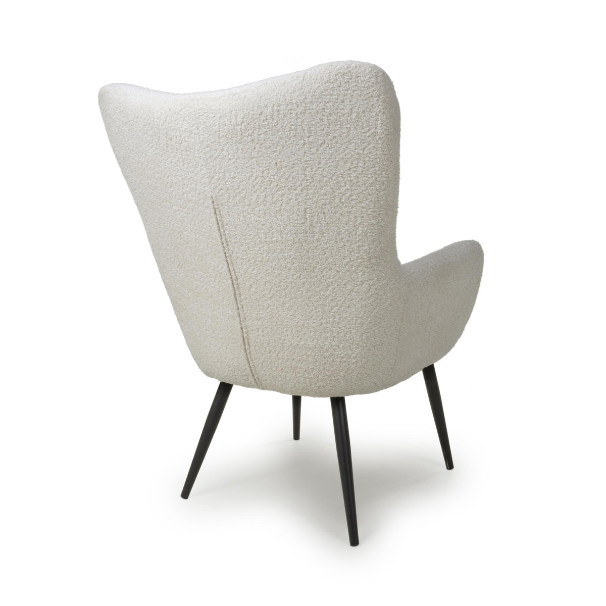Fabric Armchair in Textured Chenille Effect - Bordeaux