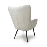 Fabric Armchair in Textured Chenille Effect - Bordeaux
