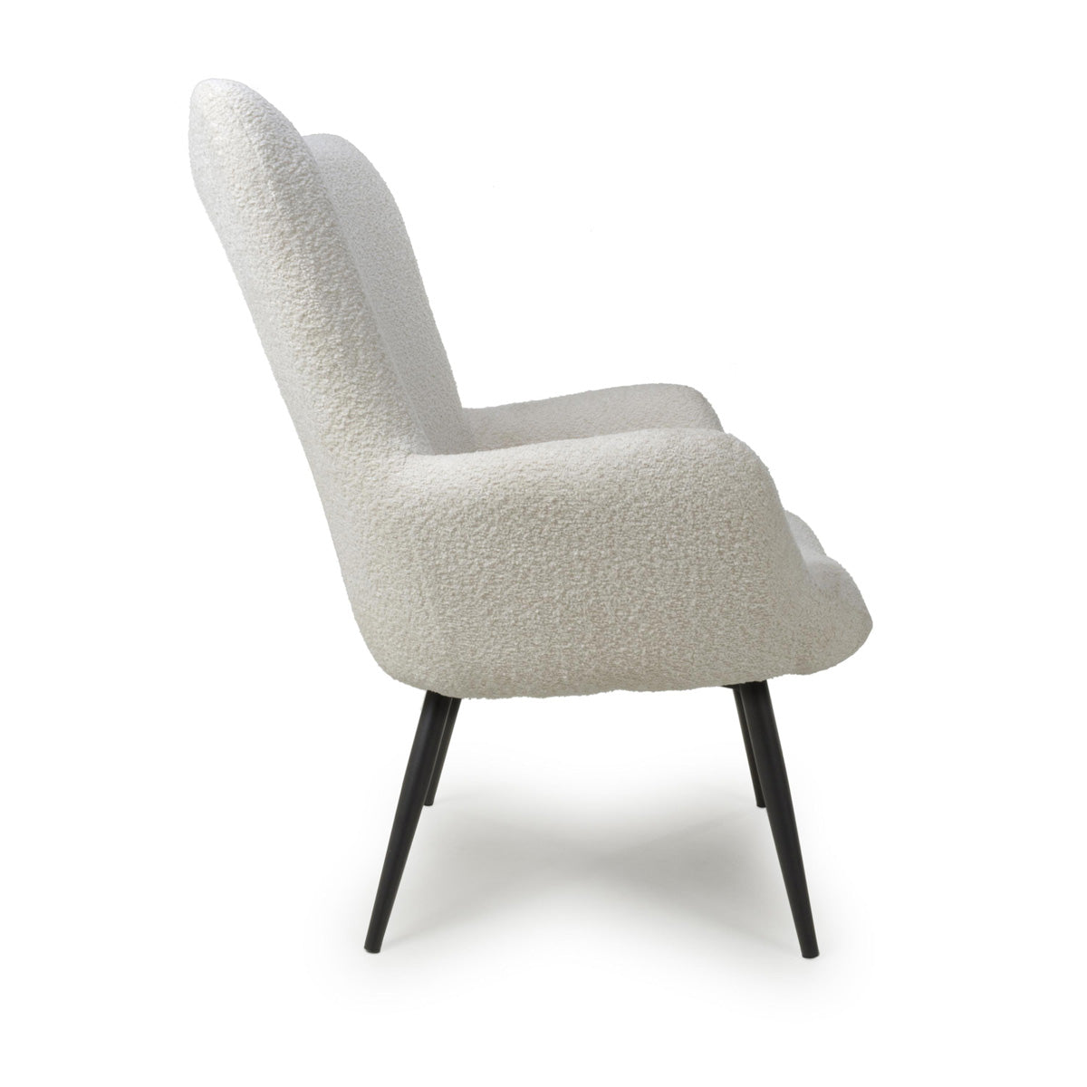 Fabric Armchair in Textured Chenille Effect - Bordeaux