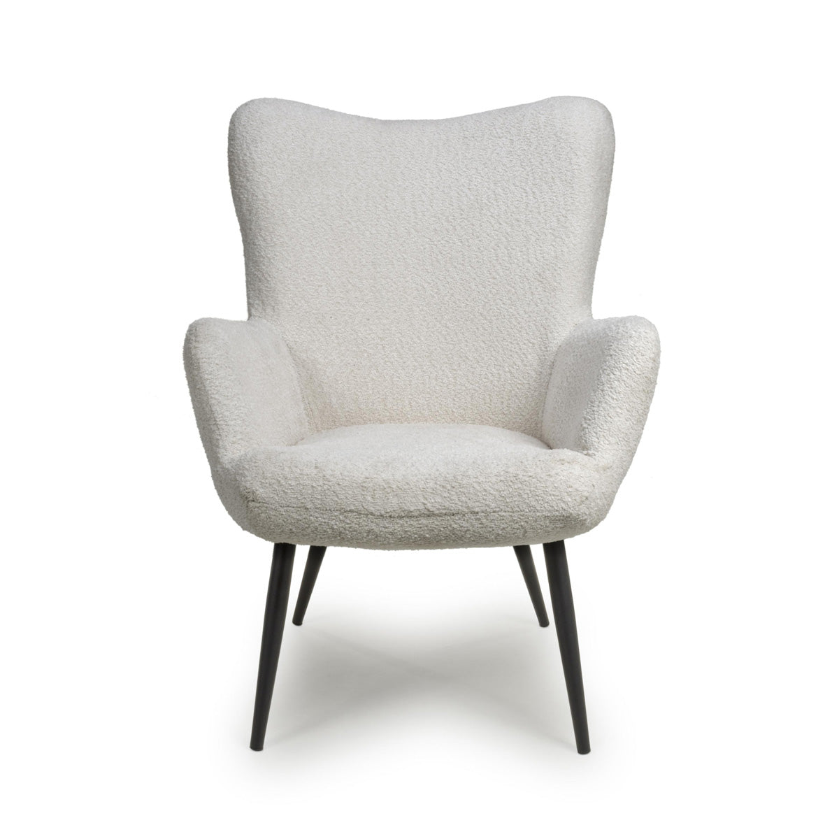 Fabric Armchair in Textured Chenille Effect - Bordeaux