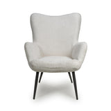 Fabric Armchair in Textured Chenille Effect - Bordeaux