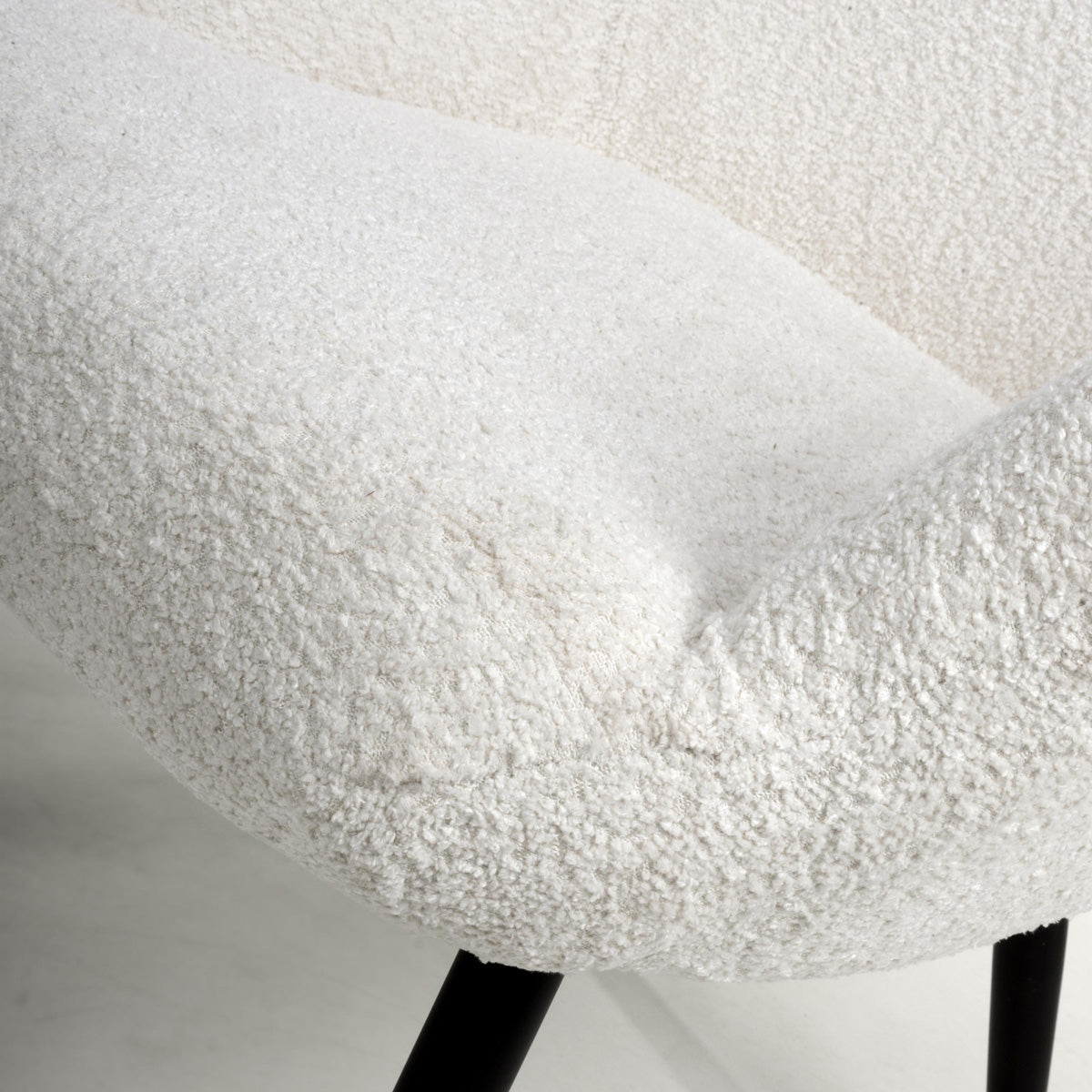 Fabric Armchair in Textured Chenille Effect - Bordeaux