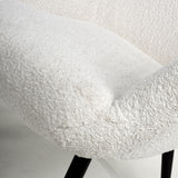 Fabric Armchair in Textured Chenille Effect - Bordeaux