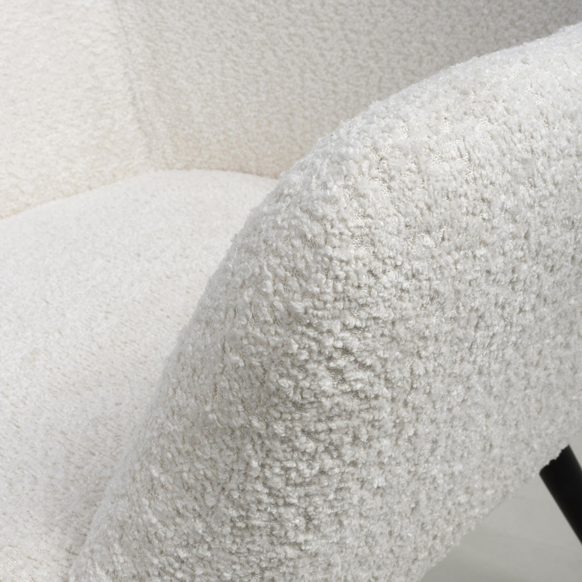 Fabric Armchair in Textured Chenille Effect - Bordeaux