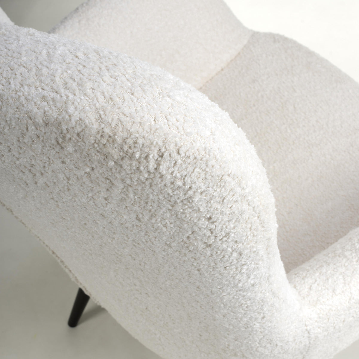 Fabric Armchair in Textured Chenille Effect - Bordeaux