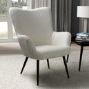 Fabric Armchair in Textured Chenille Effect - Bordeaux