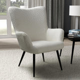 Fabric Armchair in Textured Chenille Effect - Bordeaux