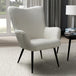Fabric Armchair in Textured Chenille Effect - Bordeaux
