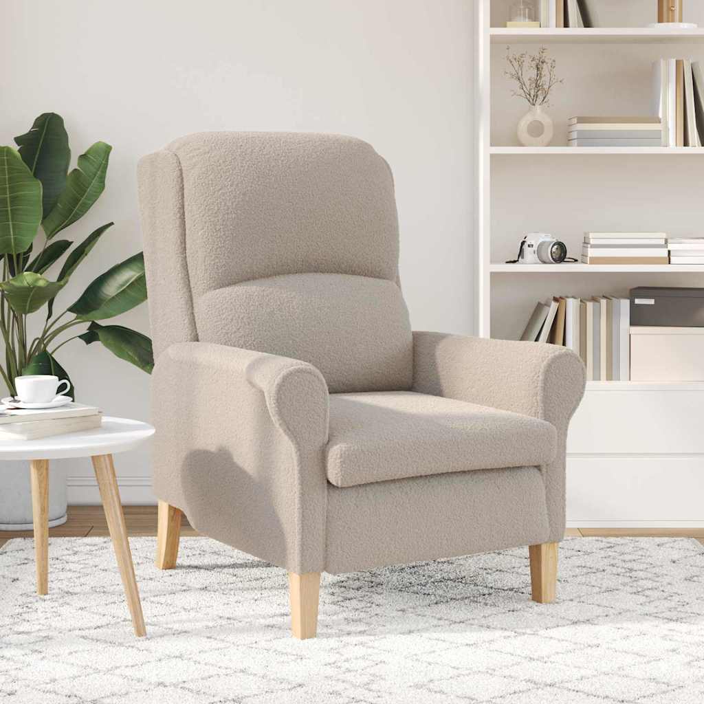 Fabric Armchair With Wooden Legs - Vantage Home
