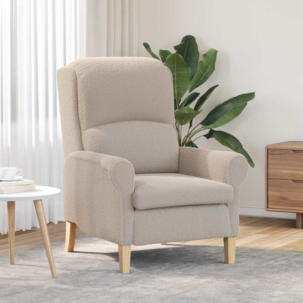 Fabric Armchair With Wooden Legs - Vantage Home