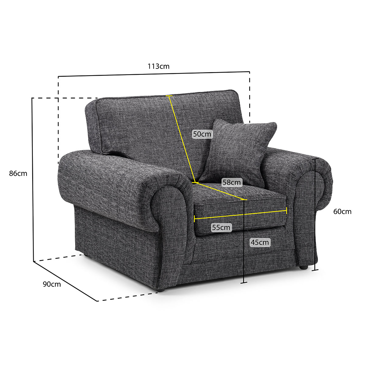 Fabric Armchair - Wilcot