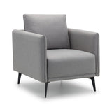 Fabric Armchair With Black Meta Legs - Rohe