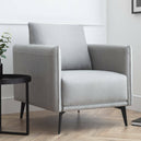 Fabric Armchair With Black Meta Legs - Rohe