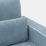 Fabric Armchair With Ivory Piping - Diego